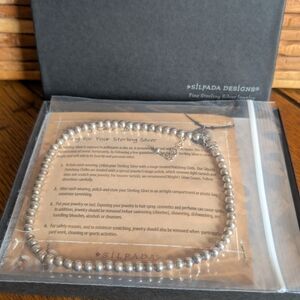 Silpada Silver Beaded Necklace